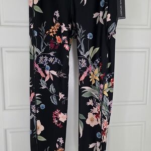 Floral Black Leggings